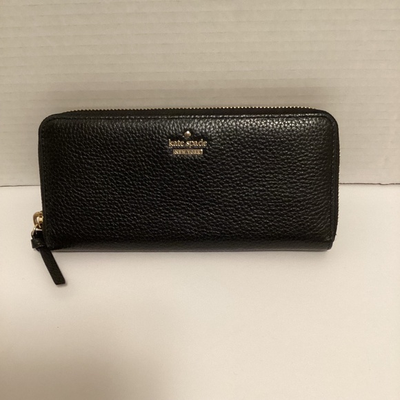 Kate Spade Handbags - Kate Spade black full zip wallet, EUC